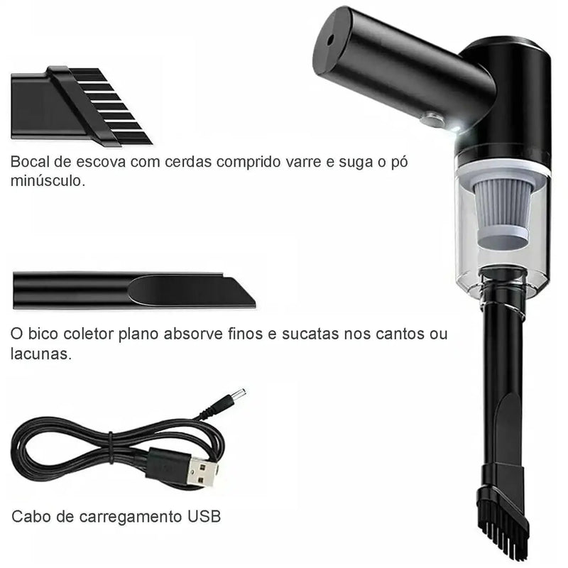 Aspirador de Pó Portátil - Sucção e Sopro - PowerVac Pro