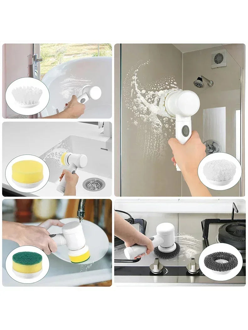 Poderosa escova de limpeza elétrica rotativa Xiaomi 5 em 1