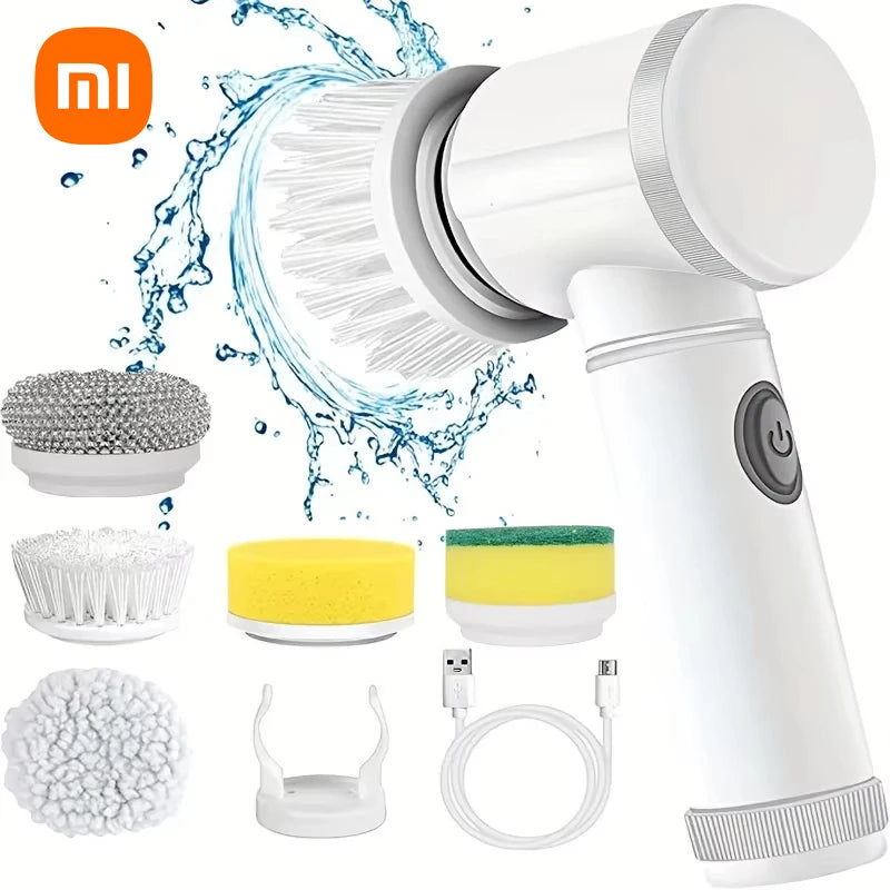 Poderosa escova de limpeza elétrica rotativa Xiaomi 5 em 1