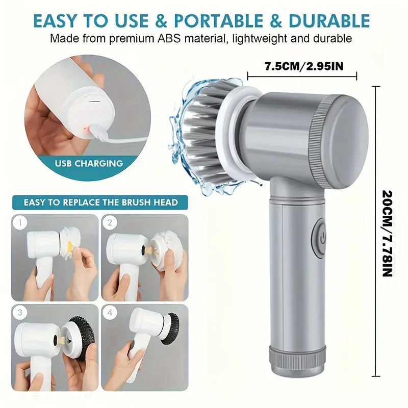 Poderosa escova de limpeza elétrica rotativa Xiaomi 5 em 1