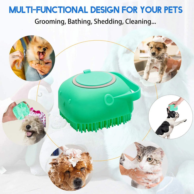 Escova de Banho Massageadora para Pets