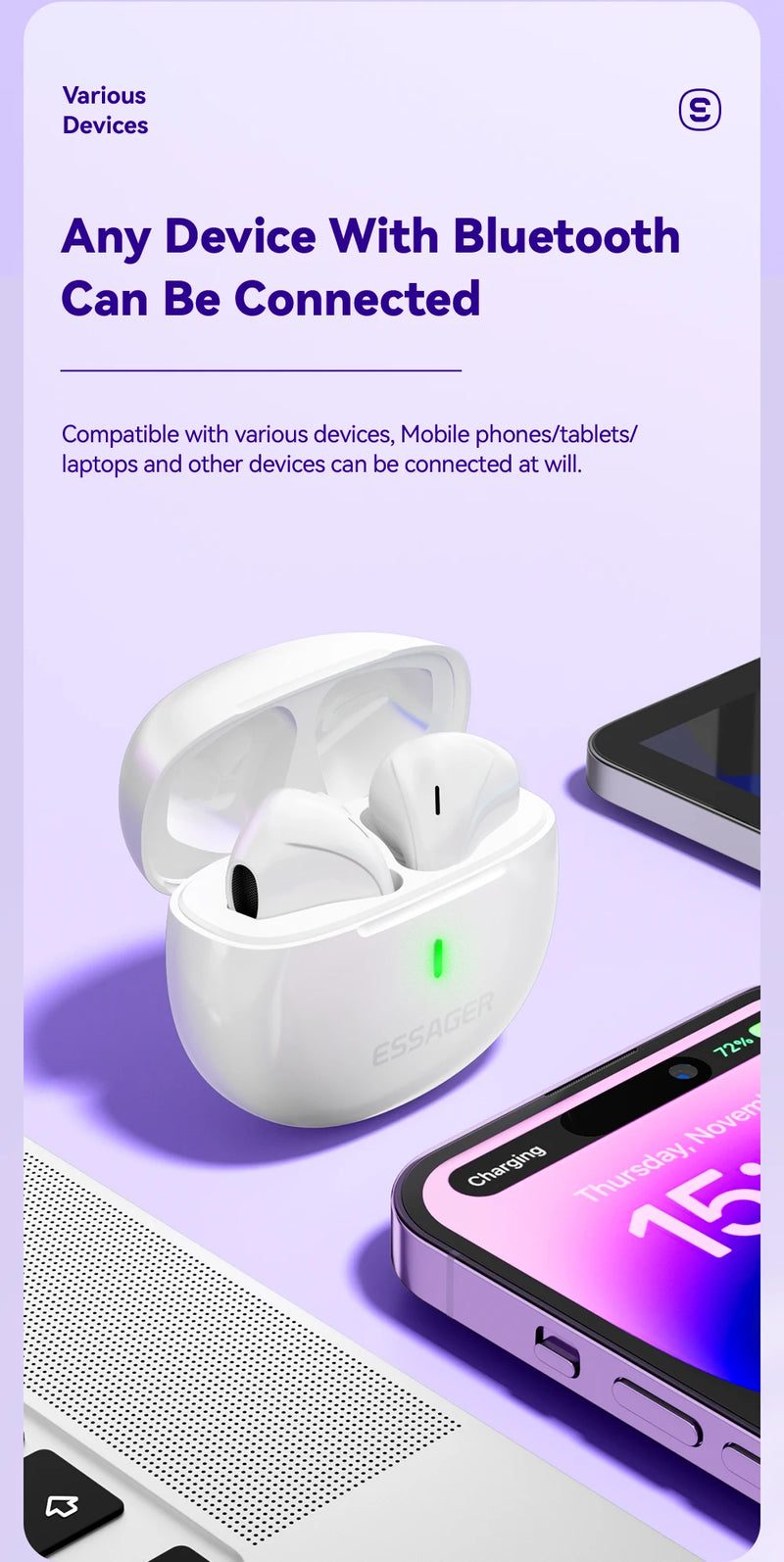 Fones de ouvido TWS