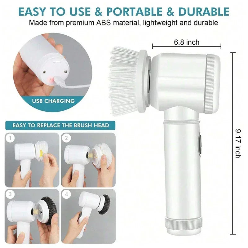 Poderosa escova de limpeza elétrica rotativa Xiaomi 5 em 1