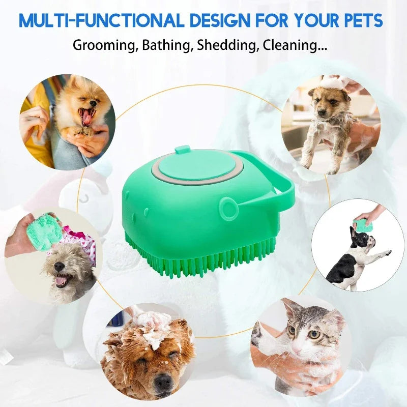 Escova de Banho Massageadora para Pets